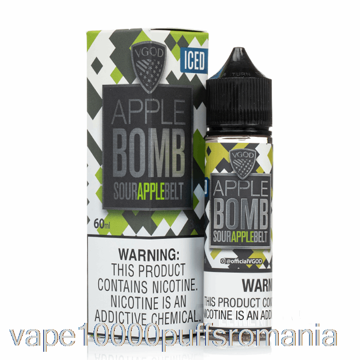 Vape Romania Iced Apple Bomb - E-lichid Vgod - 60ml 3mg